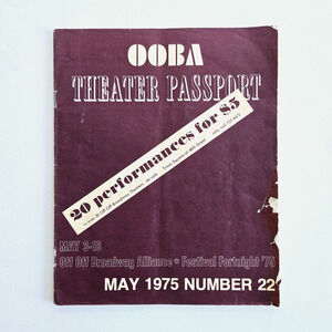 Vintage Off Broadway Theater Passport Program New York City Festival OOBA 1975